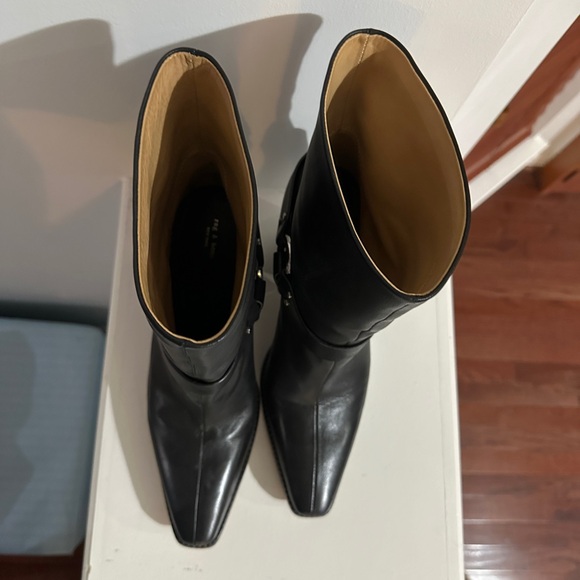 Rag & Bone black buckle short heeled boots - Picture 6 of 8
